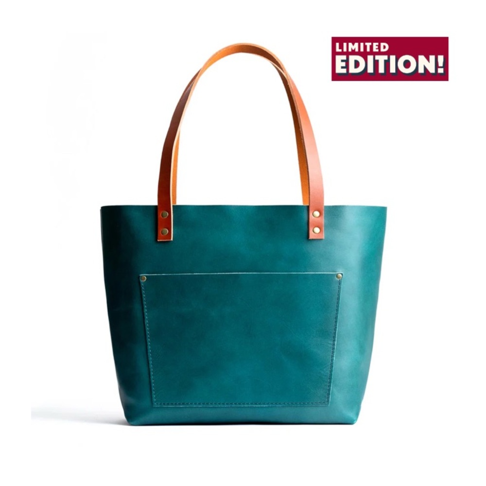 Portland Leather medium tote bag in Caribbean limited edition. - Picture 12 of 15